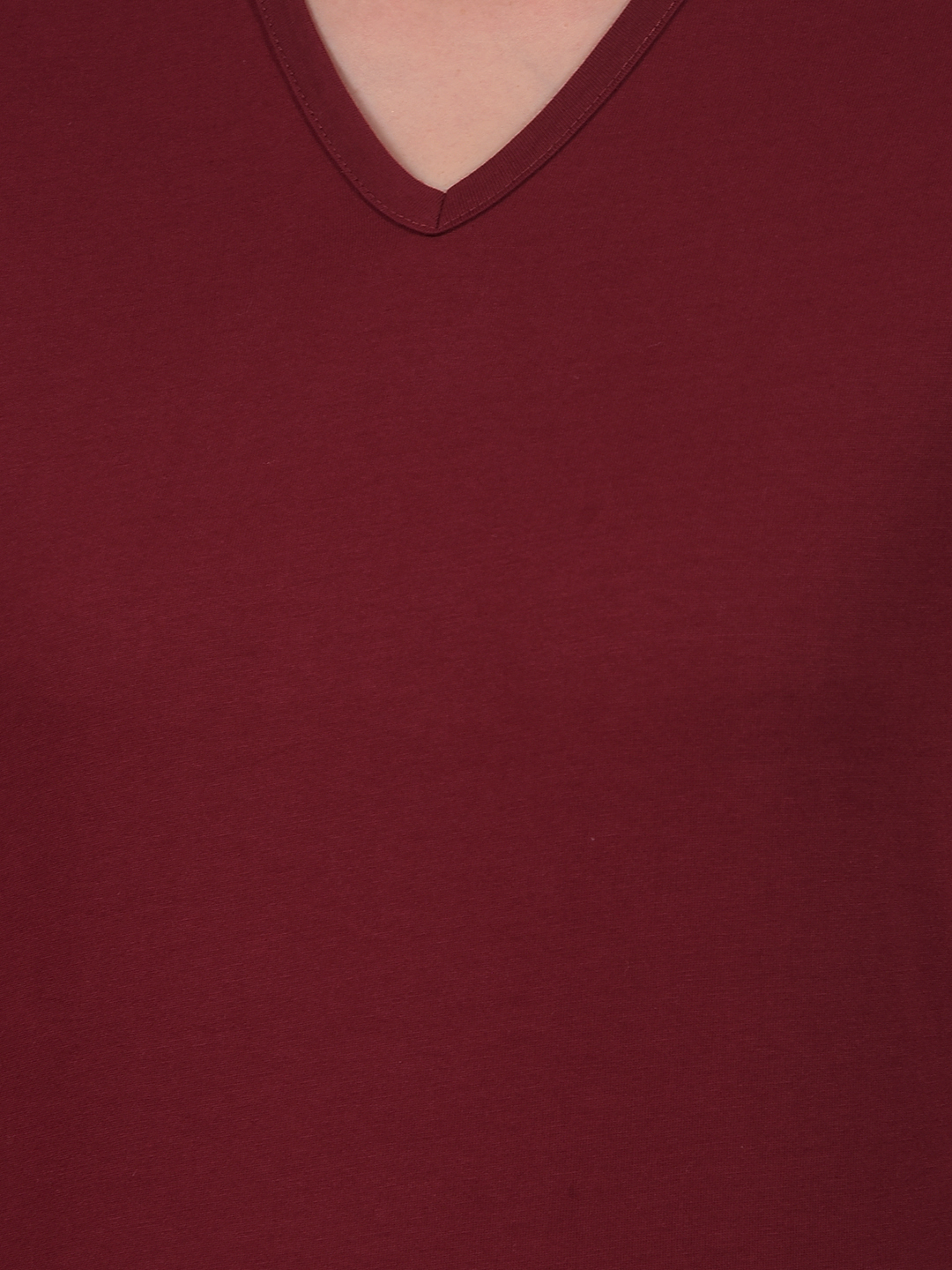Numero Uno Women Maroon V-Neck T-Shirt